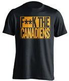 F**K THE CANADIENS Boston Bruins black TShirt