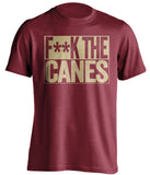 f**k the canes florida state seminoles red shirt