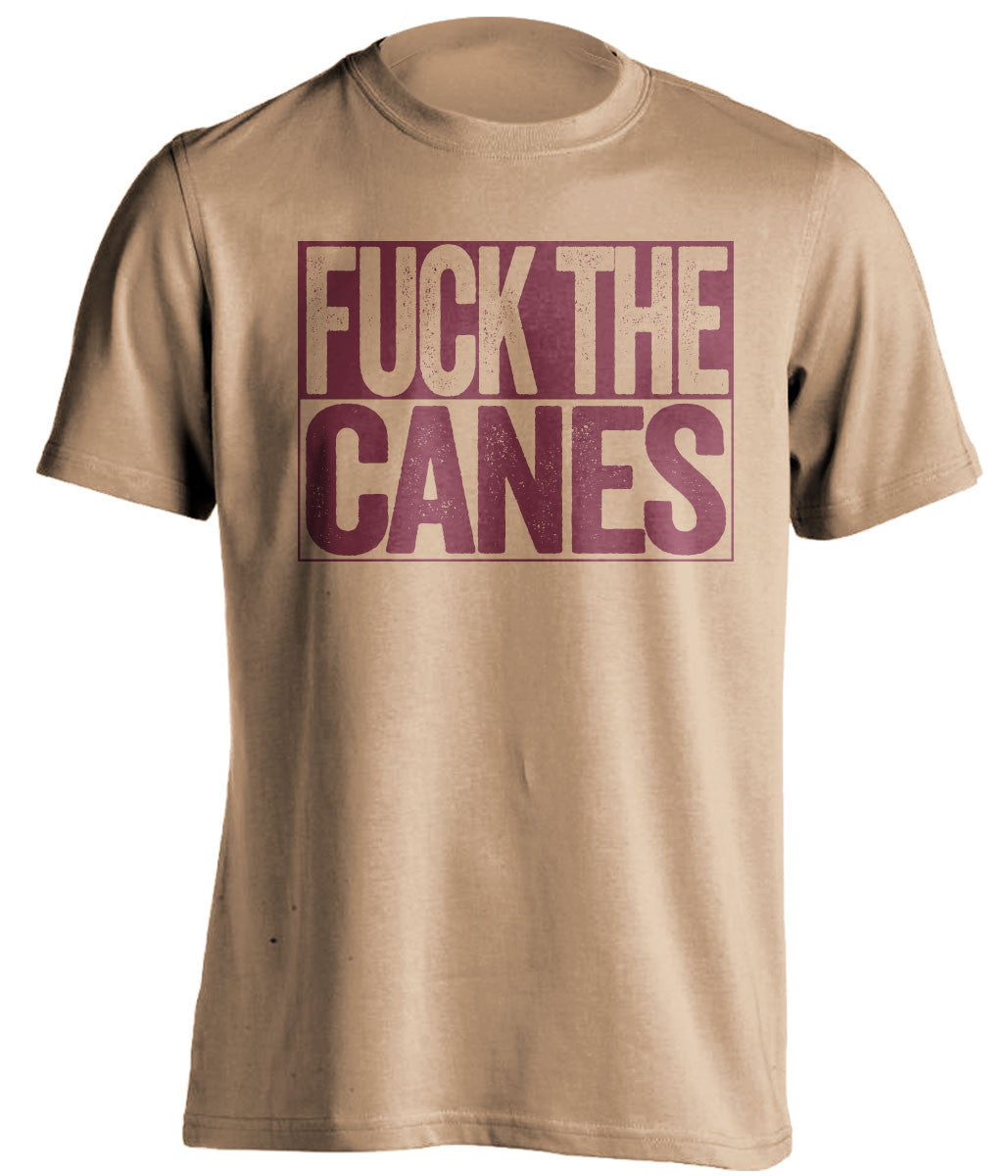 fuck the canes florida state seminoles gold shirt