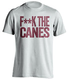 f**k the canes florida state seminoles white tshirt