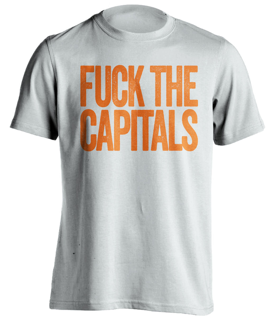 FUCK THE CAPITALS Philadelphia Flyers white Shirt
