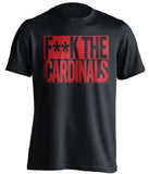 F**K THE CARDINALS Cincinnati Reds black TShirt