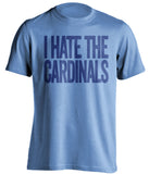 i hate the cardinals kansas city chiefs blue tshirt