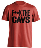 f**k the cavs miami heat red tshirt