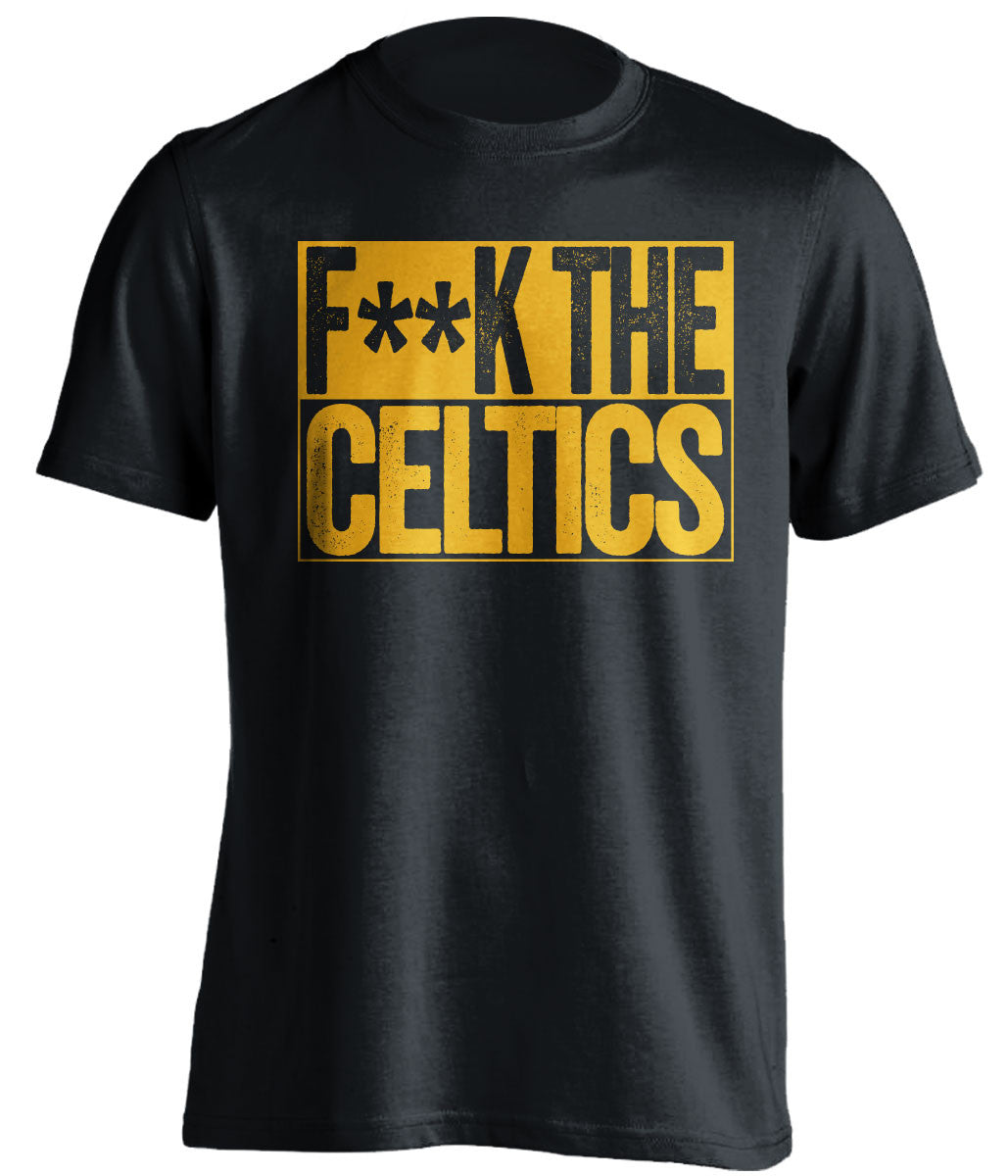 f**k the celtics la lakers black shirt
