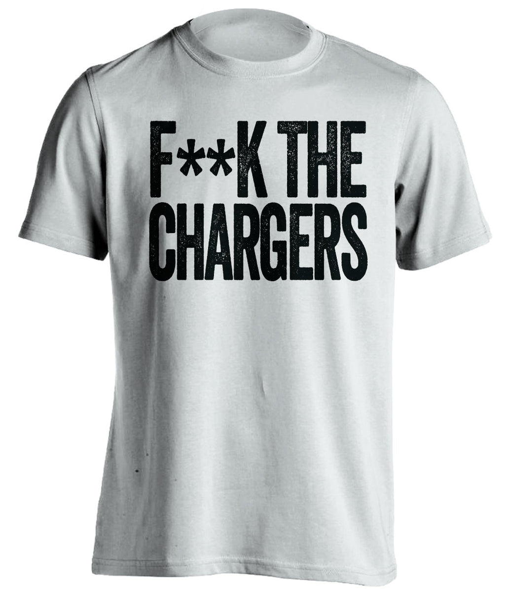 f*ck the chargers oakland raiders white tshirt