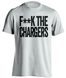 f*ck the chargers oakland raiders white tshirt
