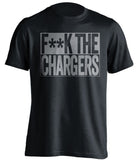 f*ck the chargers oakland raiders black shirt