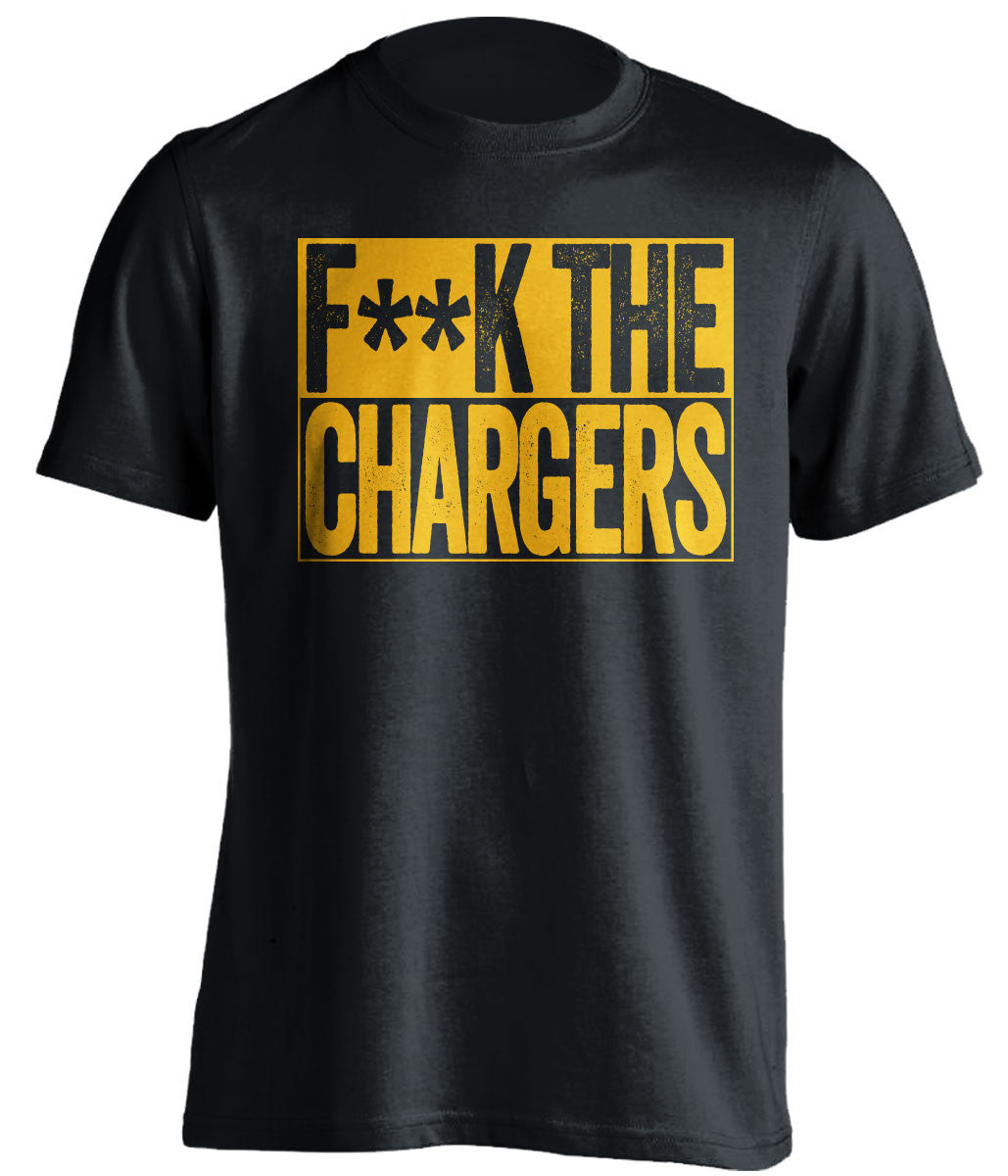 F**K THE CHARGERS San Diego Chargers black TShirt