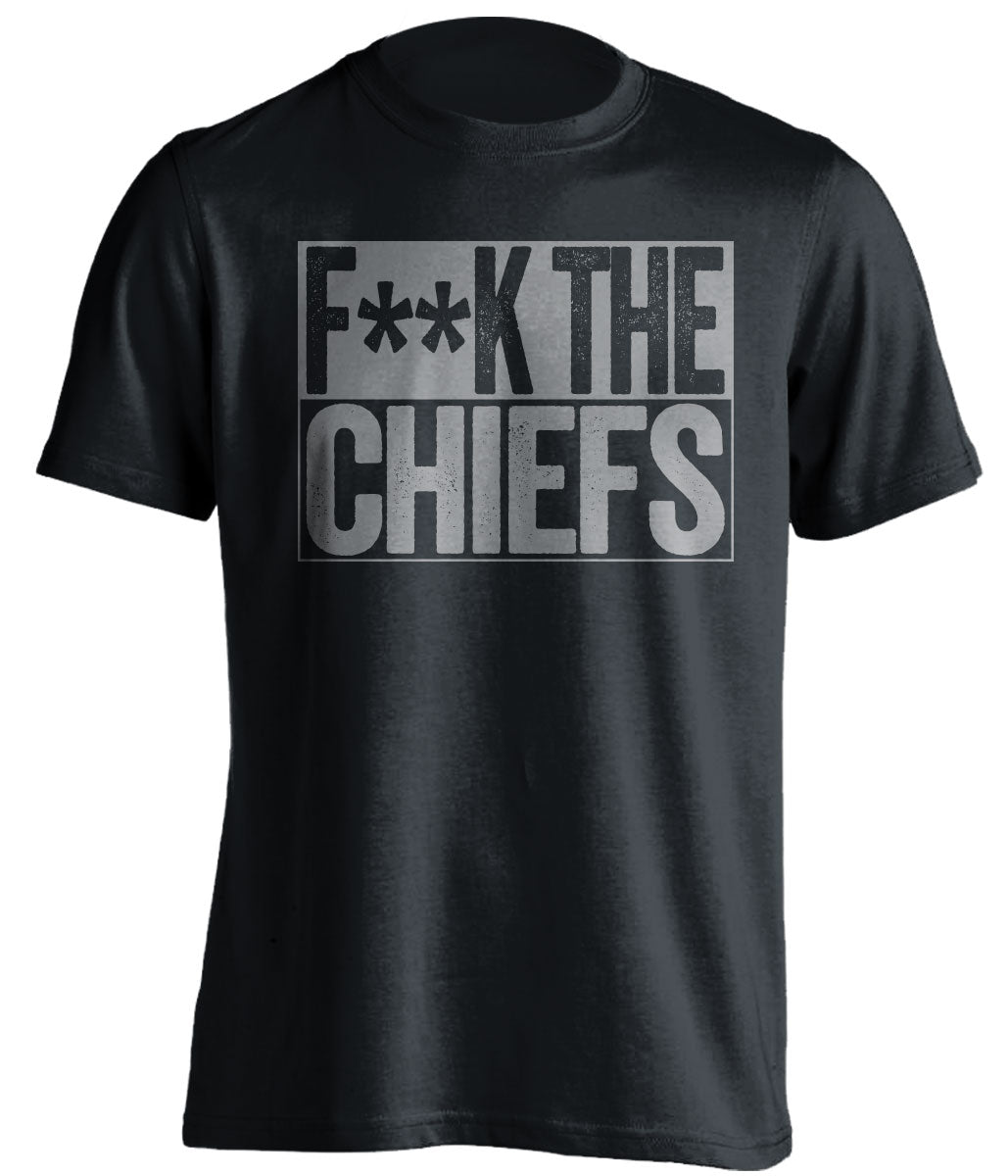 fuck the chiefs dallas cowboys censored fan black tshirt