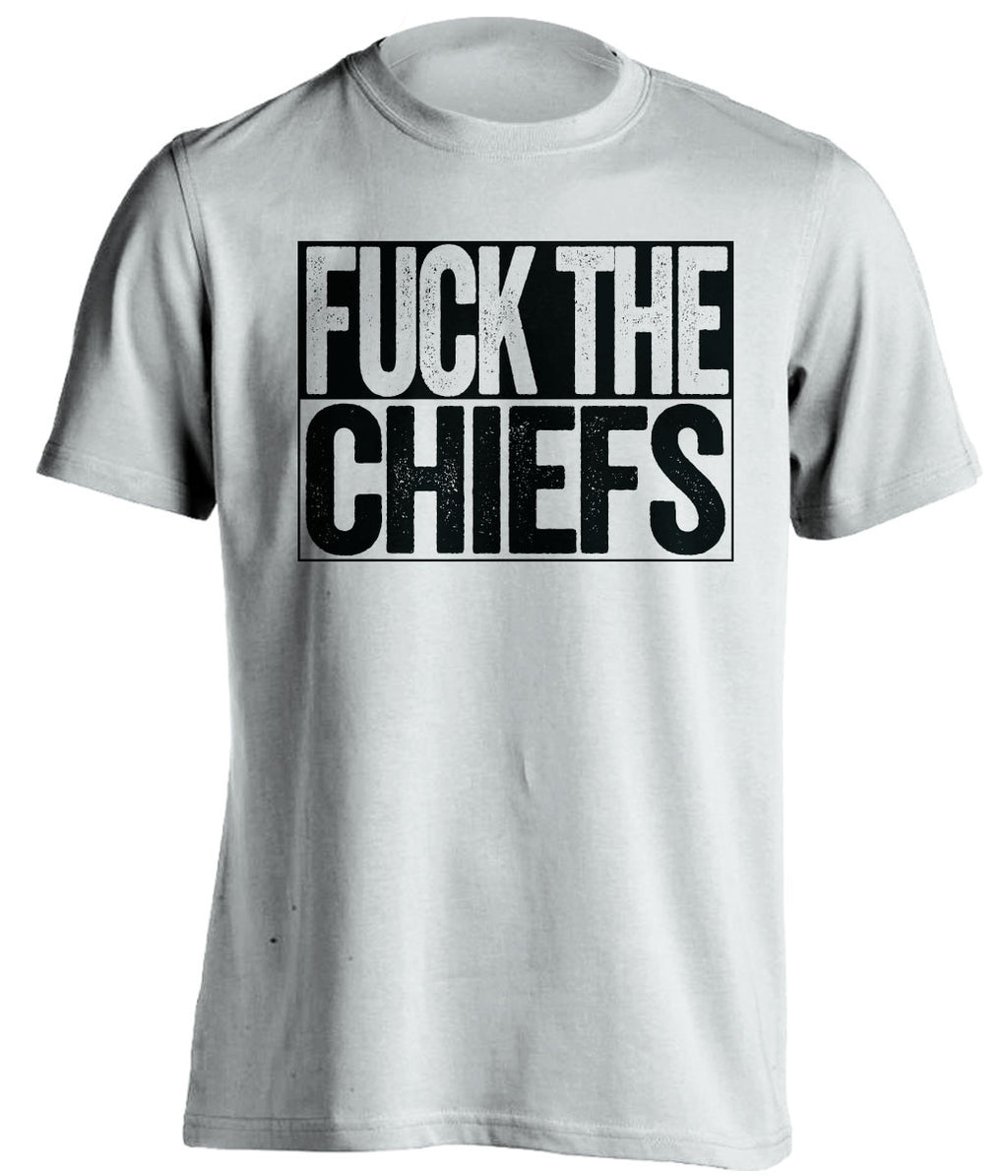 fuck the chiefs oakland raiders white shirt