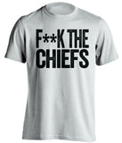 f**k the chiefs oakland raiders white tshirt