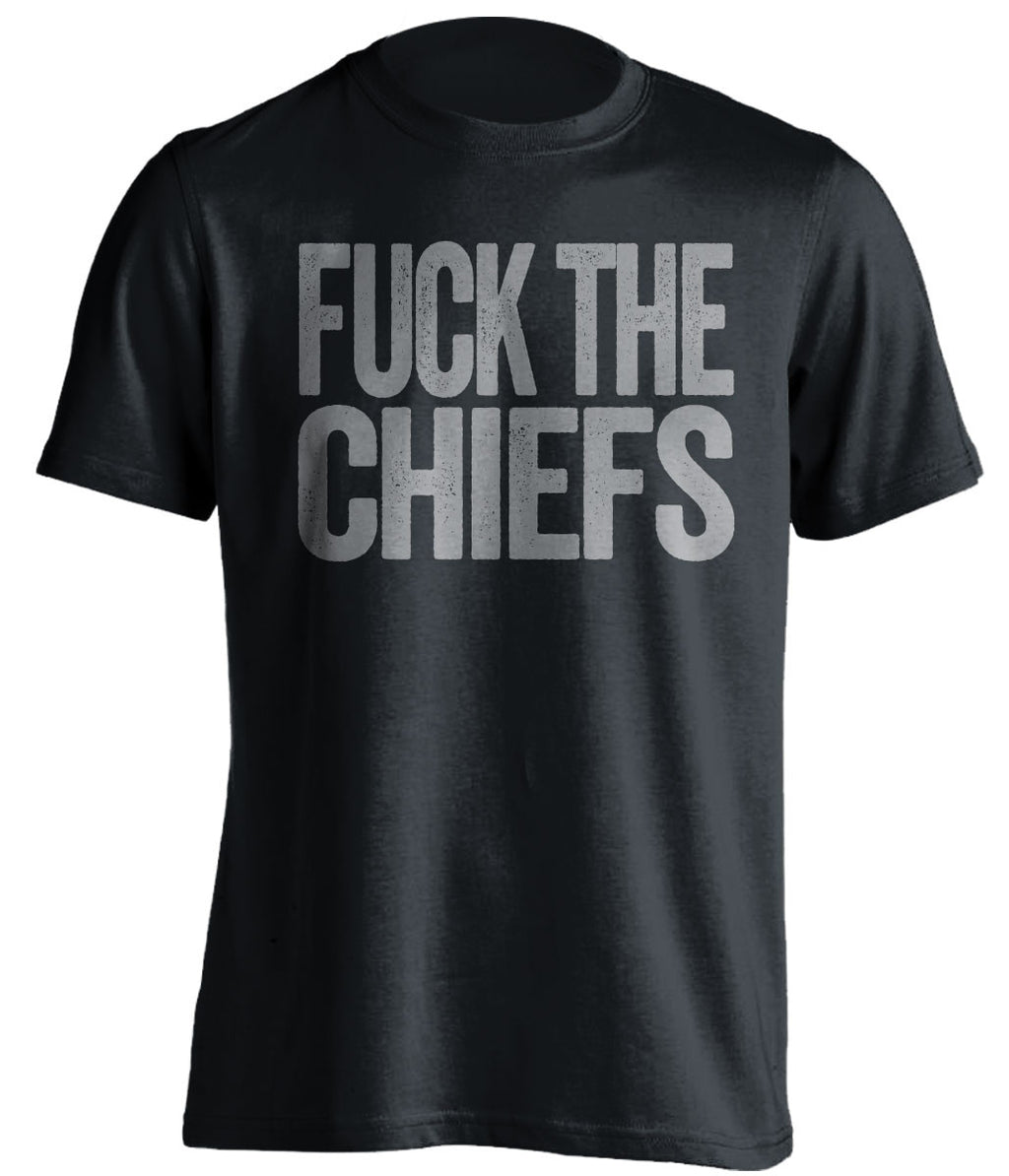 fuck the chiefs oakland raiders black tshirt