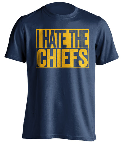 i hate the chiefs san diego chargers blue shirt