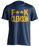 F**K CLEMSON Georgia Tech Yellow Jackets blue Shirt