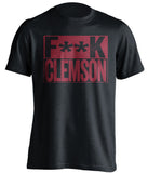 f**k clemson south carolina gamecocks black shirt