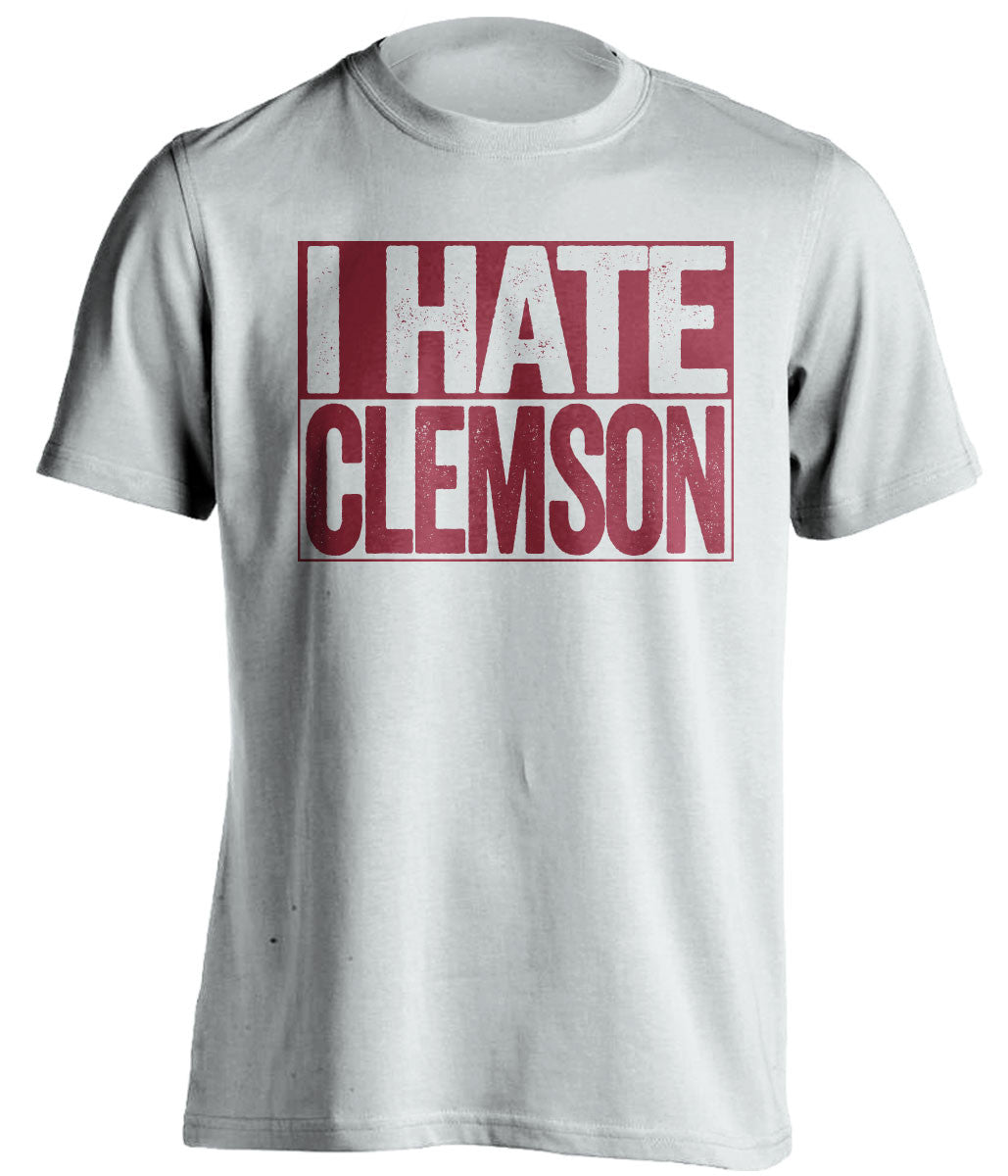 i hate clemson south carolina gamecocks white shirt