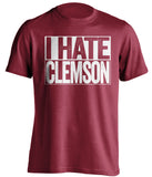 I Hate Clemson Alabama Crimson Tide red TShirt