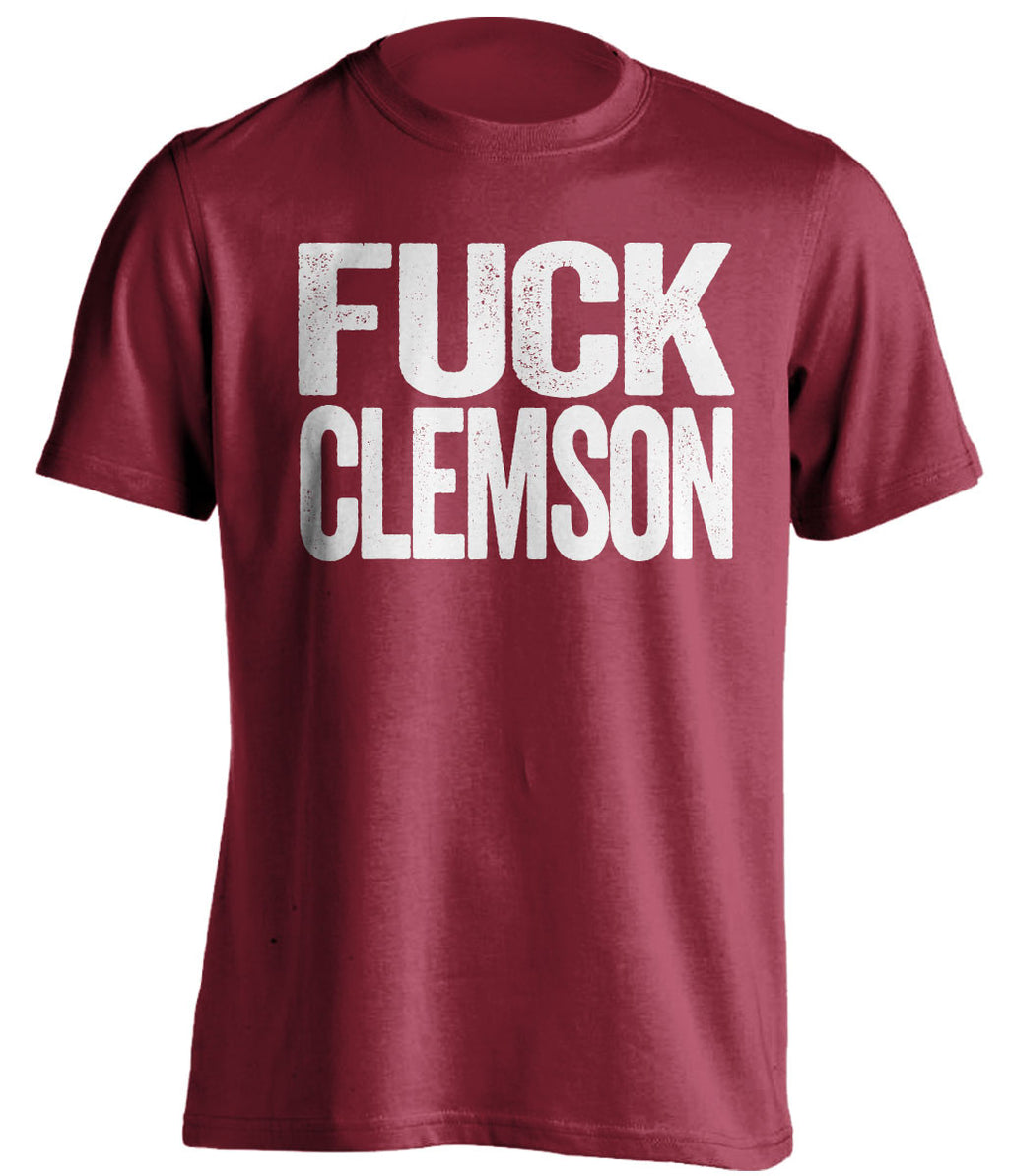 fuck clemson south carolina gamecocks red tshirt