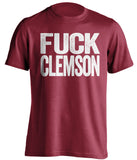 fuck clemson south carolina gamecocks red tshirt