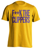 FUCK THE CLIPPERS - Los Angeles Lakers T-Shirt - Text Design