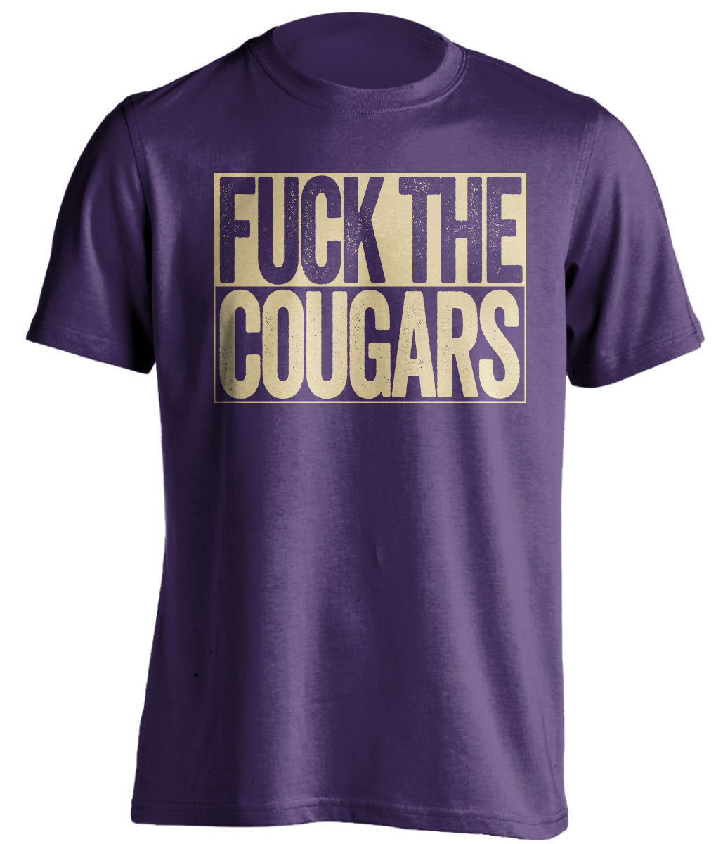 FUCK THE COUGARS Washington Huskies purple TShirt