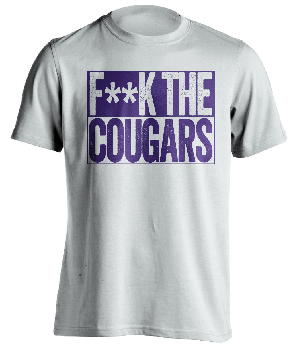 F**K THE COUGARS Washington Huskies white TShirt