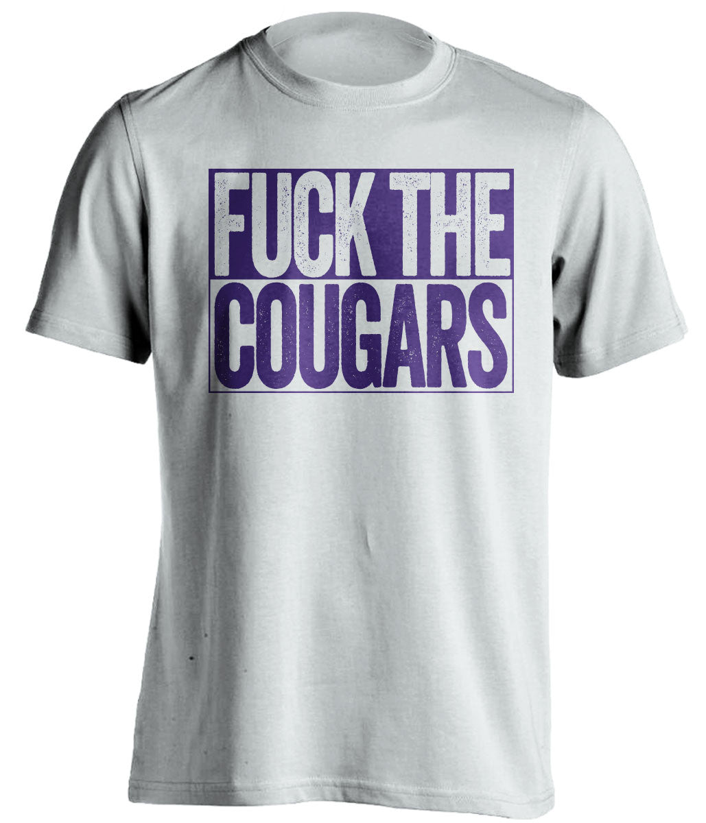 FUCK THE COUGARS Washington Huskies white TShirt