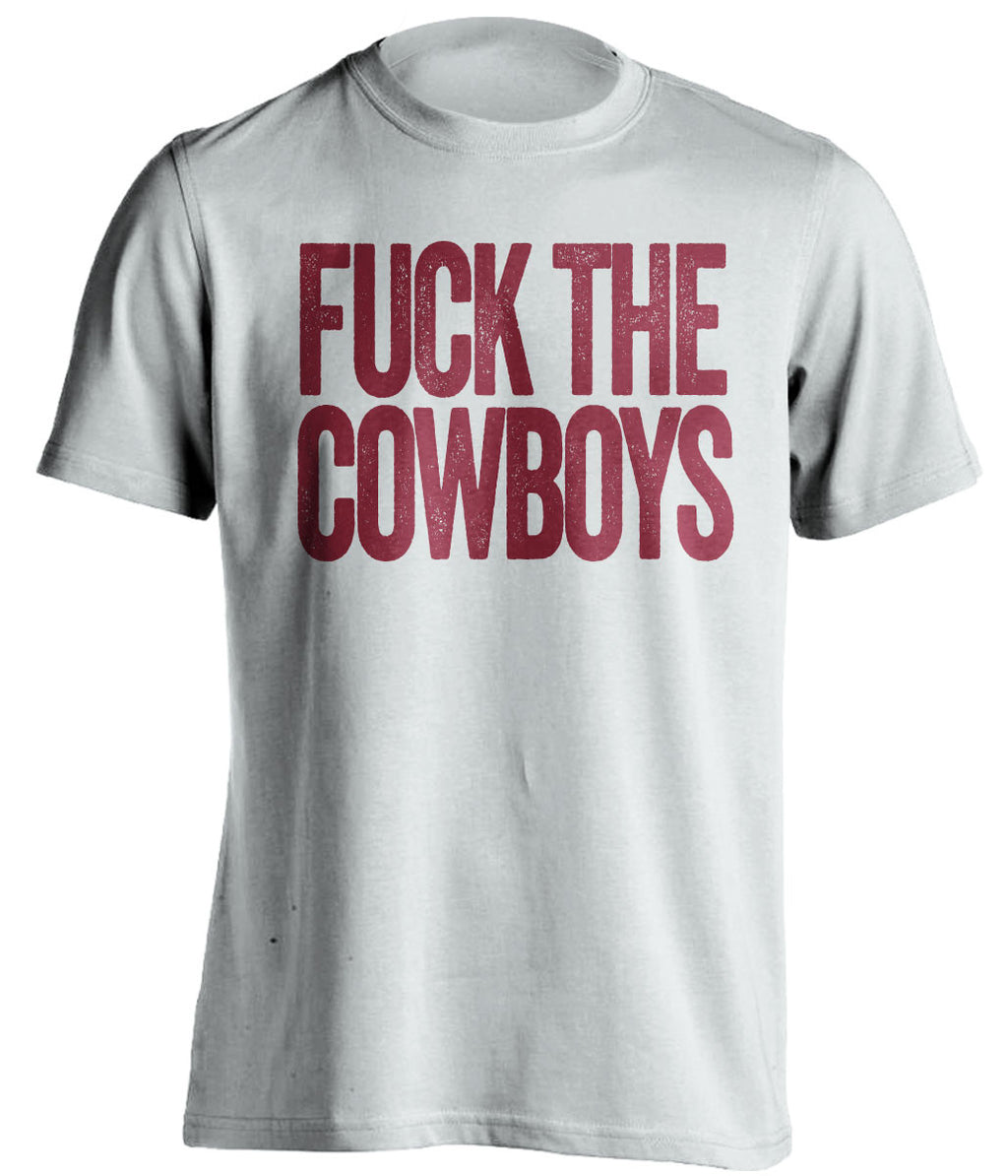 fuck the cowboys washington redskins white tshirt