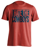 i hate the cowboys houston texans red shirt