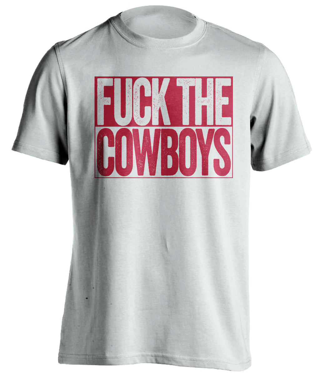 FUCK THE COWBOYS Houston Texans white TShirt