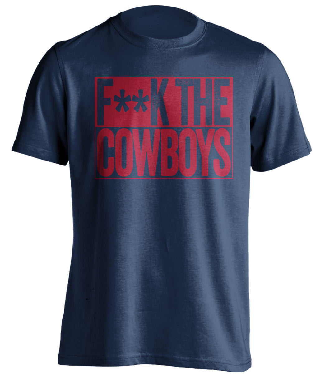 f*ck the cowboys new york giants blue shirt