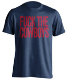 fuck the cowboys new york giants blue tshirt