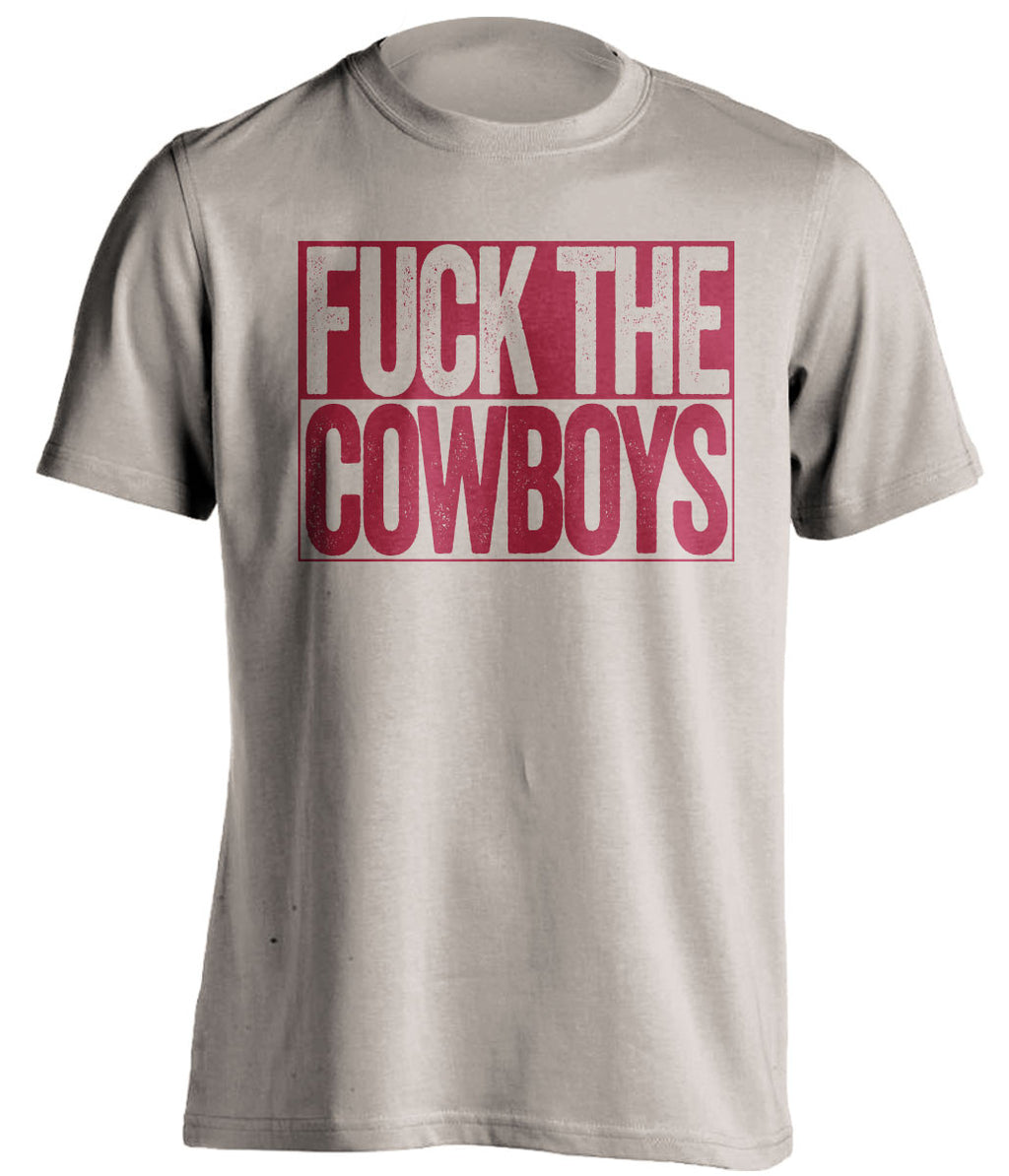 fuck the cowboys oklahoma sooners sand shirt