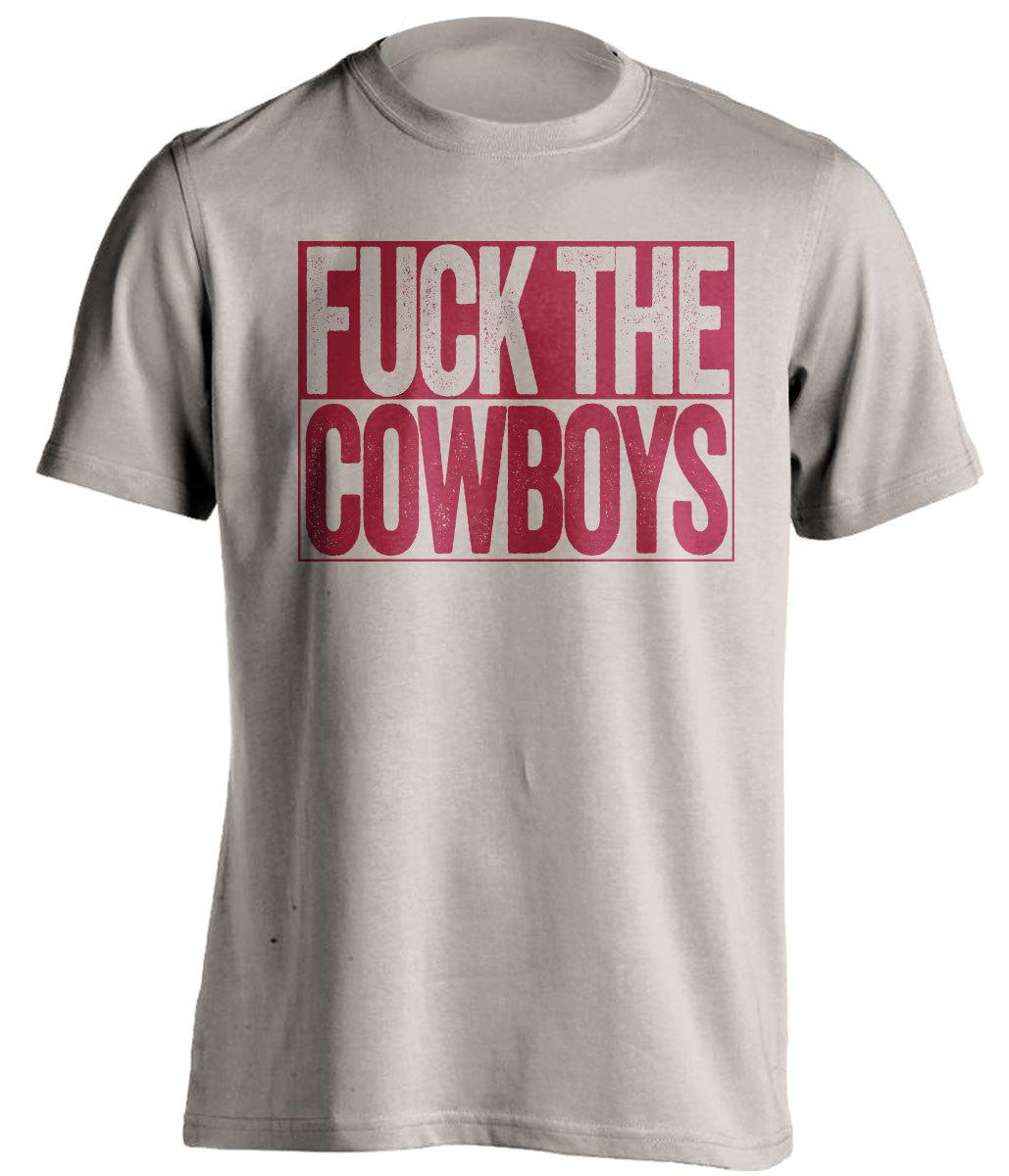 fuck the cowboys oklahoma sooners sand shirt