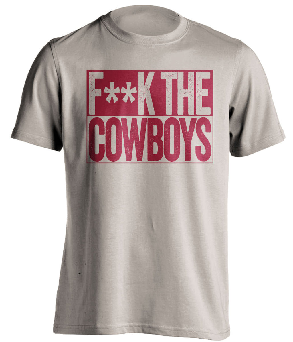 f**k the cowboys oklahoma sooners sand shirt