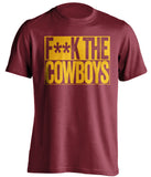 f*ck the cowboys washington redskins red shirt