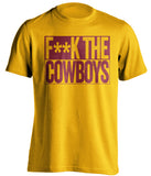 f*ck the cowboys washington redskins gold shirt