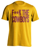 f*ck the cowboys washington redskins gold tshirt