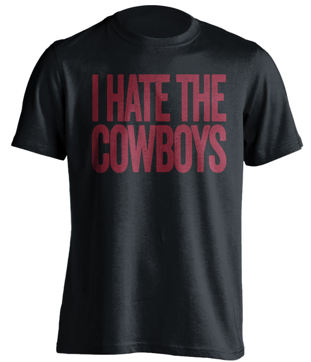 i hate the cowboys washington redskins black tshirt