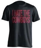 i hate the cowboys washington redskins black tshirt