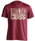 i hate the cubs arizona diamondbacks red shirt