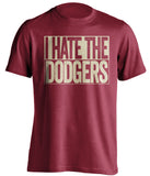 i hate the dodgers arizona diamondbacks red shirt