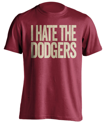 i hate the dodgers arizona diamondbacks red tshirt