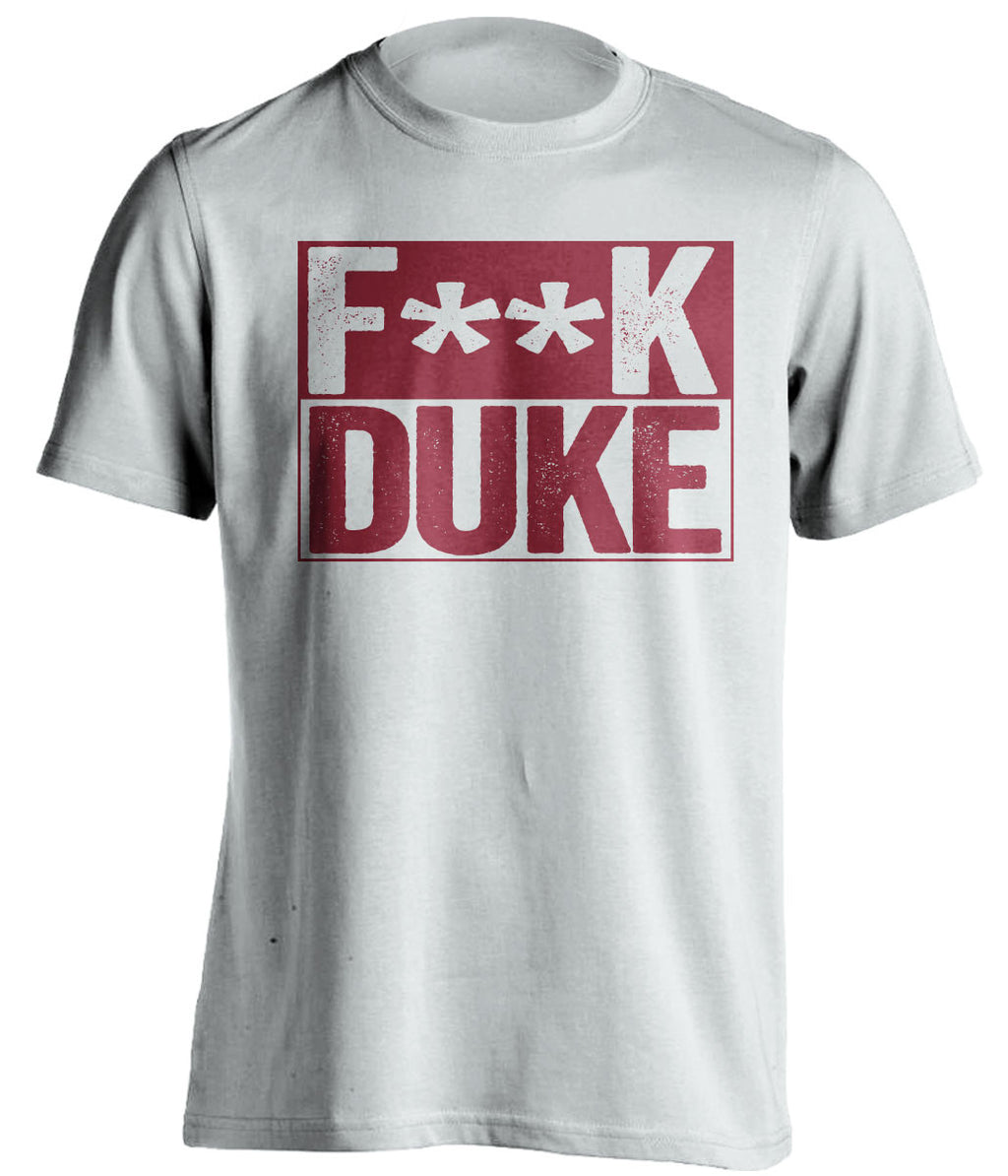F**K DUKE Boston College Eagles white tShirt