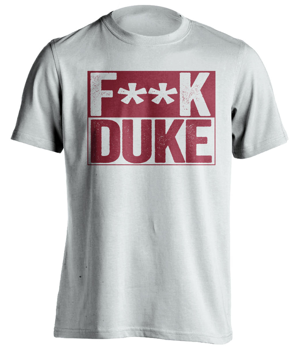 F**K DUKE Boston College Eagles white tShirt