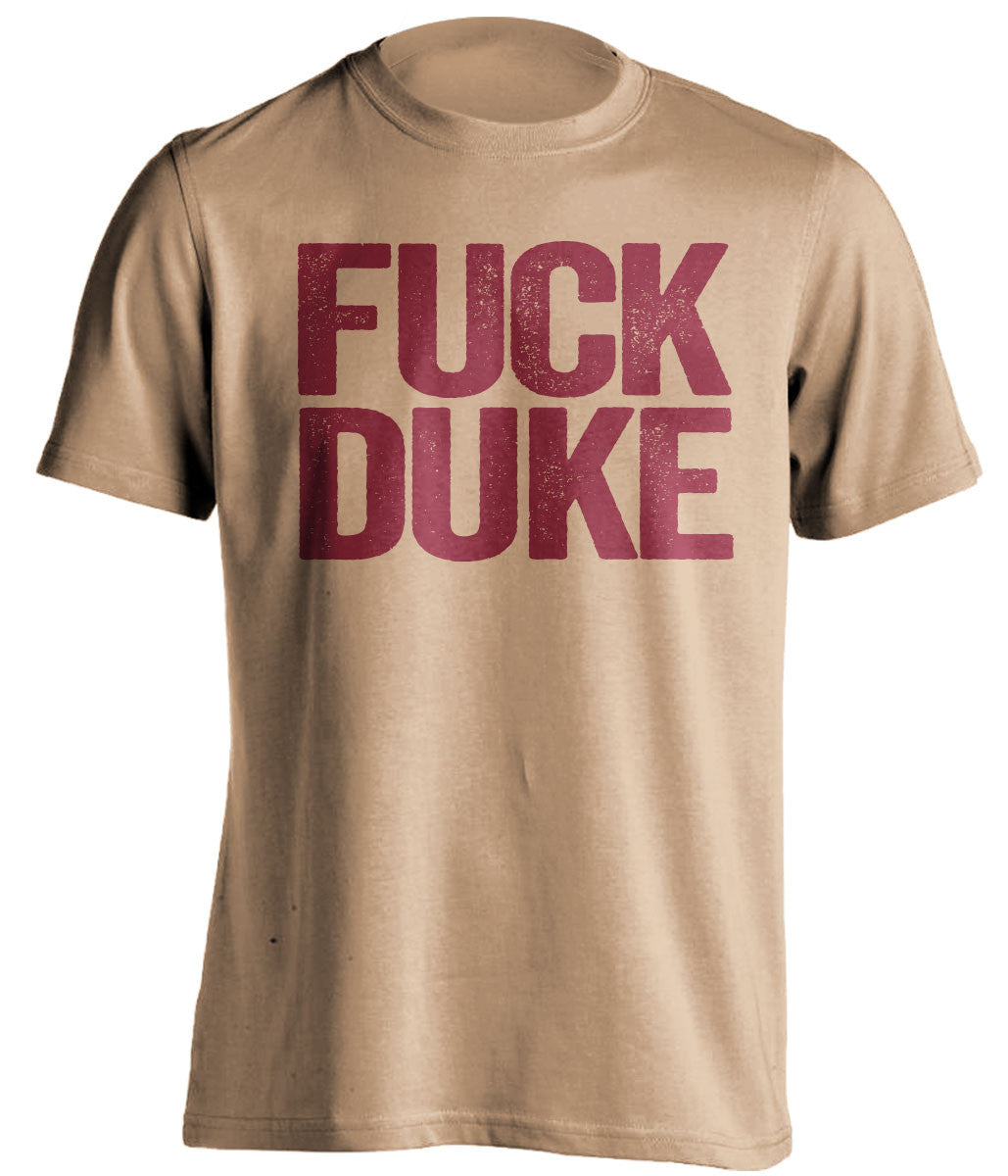 FUCK DUKE Boston College Eagles gold Shirt