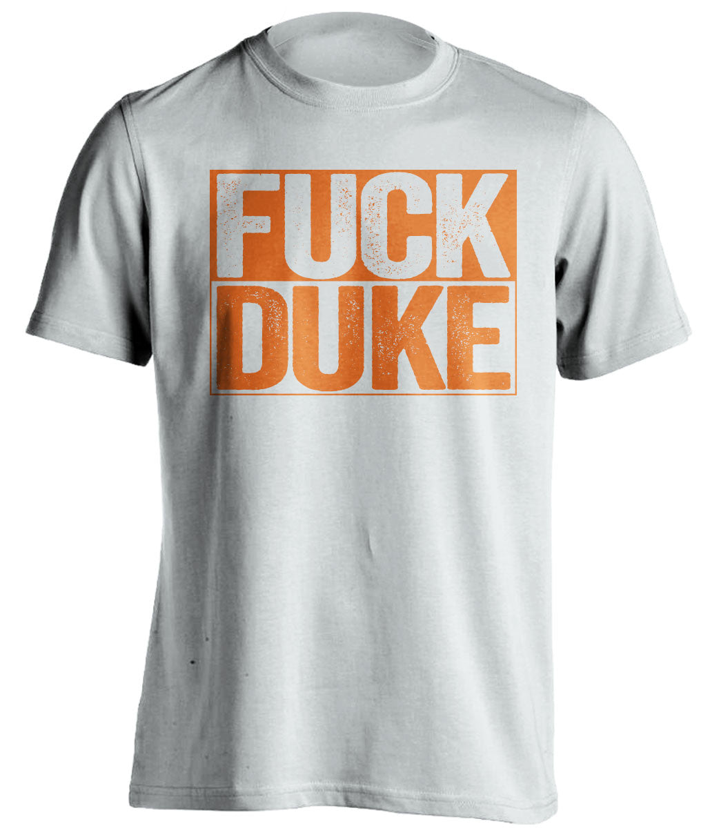 FUCK DUKE Clemson Tigers white TShirt