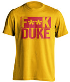 f*ck duke maryland terrapins gold shirt