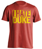 i hate duke maryland terrapins red shirt